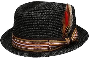 Epoch hats company Men's Premium Straw Porkpie Fedora Hat