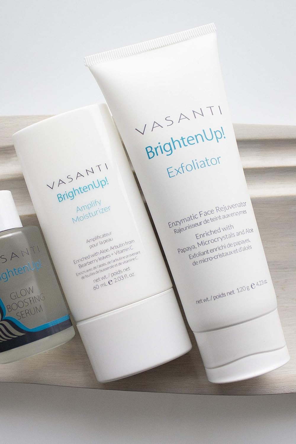 Vasanti Brighten Up Exfoliator (120g) and Moisturizer (60ml) Kit, Brighten, Cleanses - Image 5