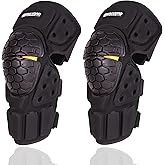 BRAVORD Motorcycle Knee Pads, High-Impact Shell Flexible and Breathable MTB Knee Pads for Mens