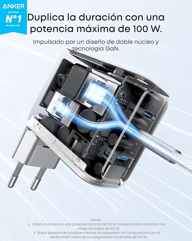 Carregador de 100 W de carregamento rápido para iPhone, carregador compacto de parede GAN de 3 portas, ecrã inteligente, controlo tátil, compatível com MacBook, iPad, iPhone Series 17/16/15