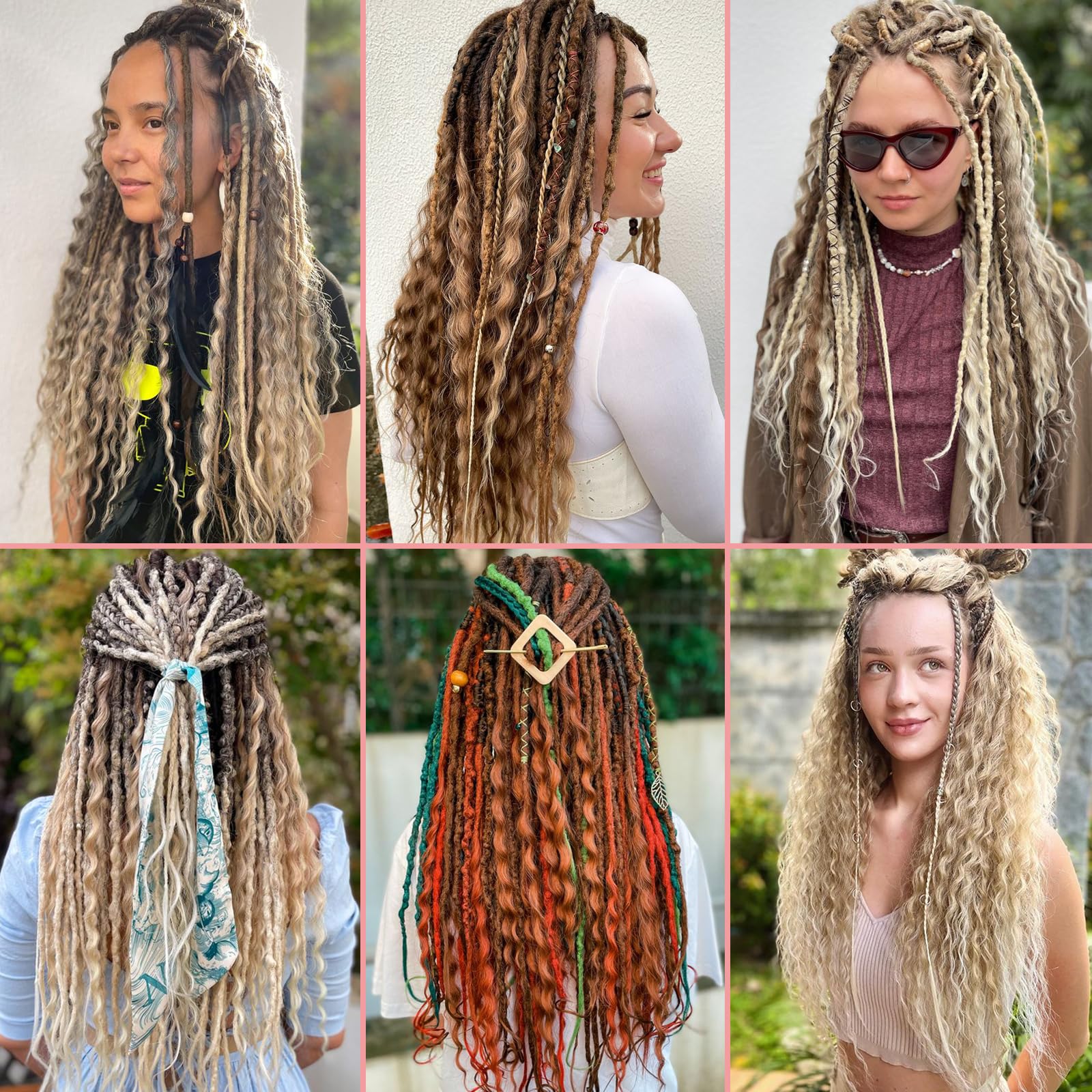 Leeven 30 Strands Double Ended Dreadlock Extensions