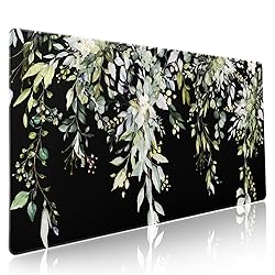 Sage Green Leaves Gaming Mouse Pad XXL Spring