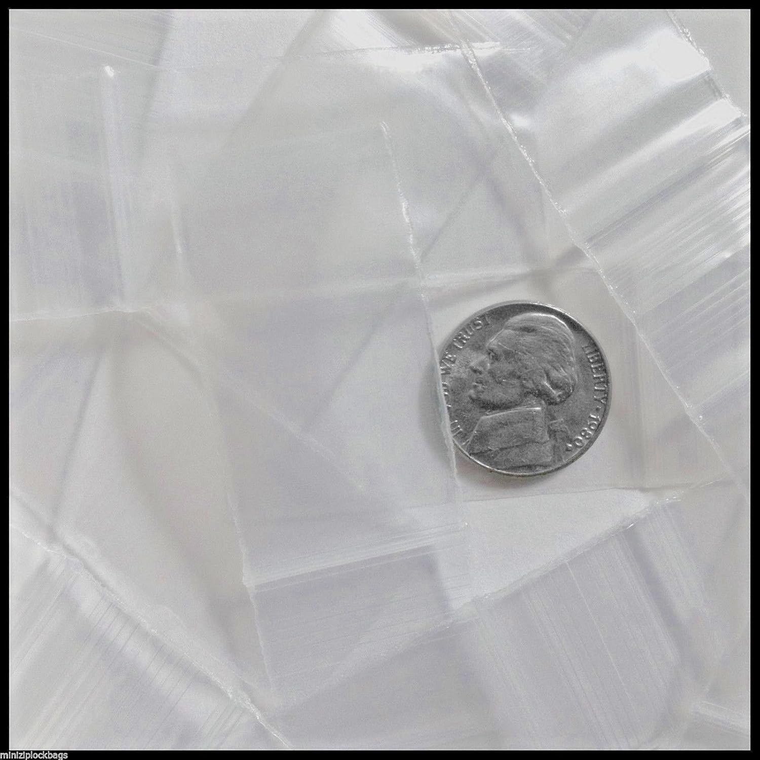 1015 Original Mini Ziplock 2.5mil Plastic Bags 1" x 1.5