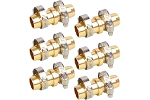 Hourleey 6 Pack Garden Hose Repair Kit, Hose Connector Repair Mender Kit with Stainless Clamp, Fits 3/4"-5/8" Water Hose Repair Fittings