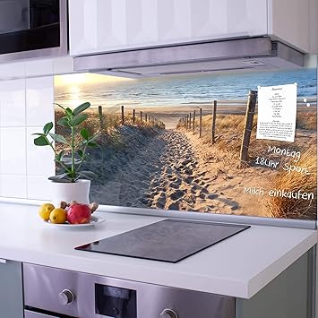 Banjado Glas Spritzschutz Fur Kuche Und Herd Kuchenruckwand Mit