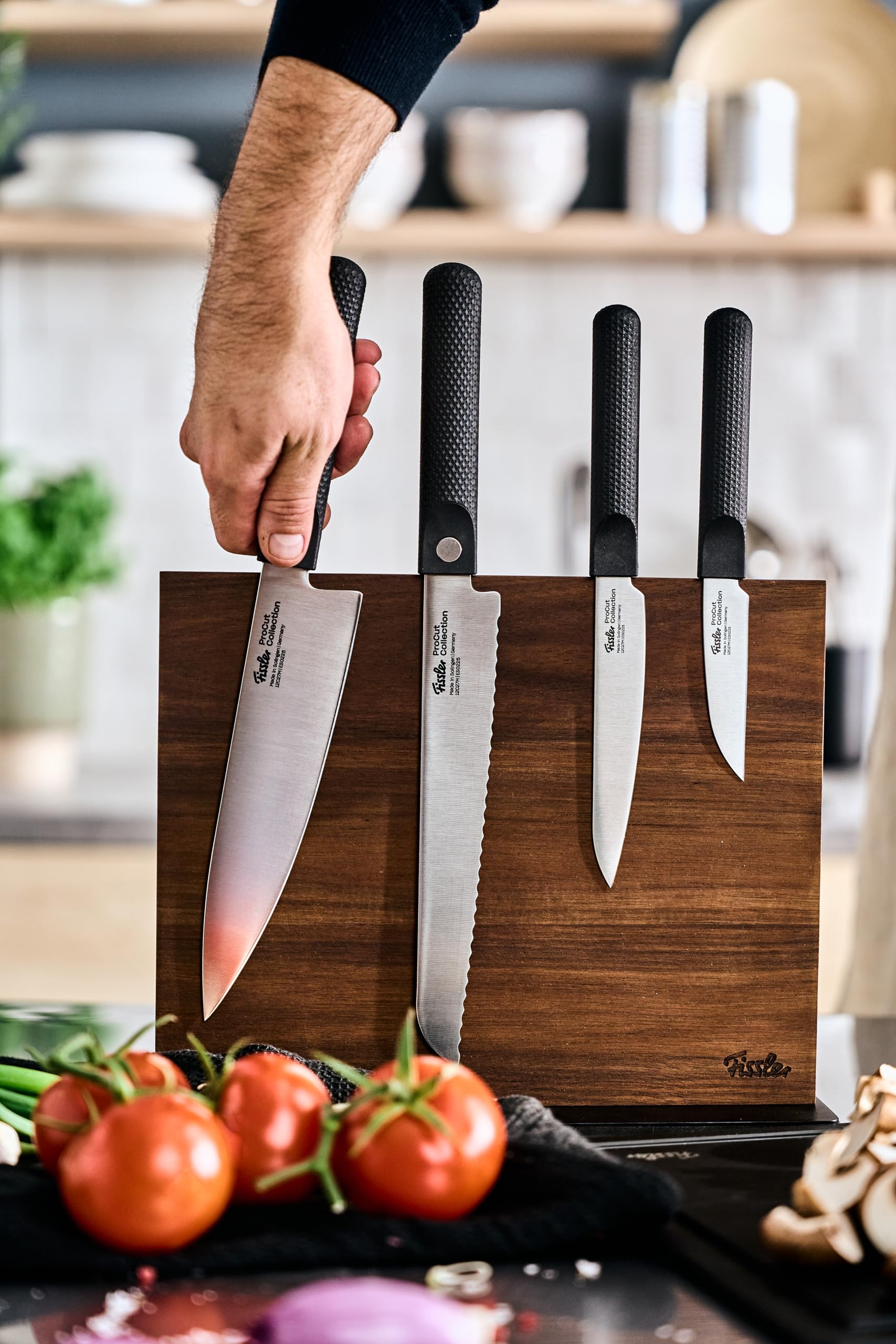 Fissler Procut/Premium Messer-Set,3-teilig (1 Universalmesser 14 cm, 1 Santokumesser 17 cm, 1 Kochmesser 20 cm) handgeschliffene Edelstahlklinge, Made in Germany, sehr leicht, ergonomisch 5