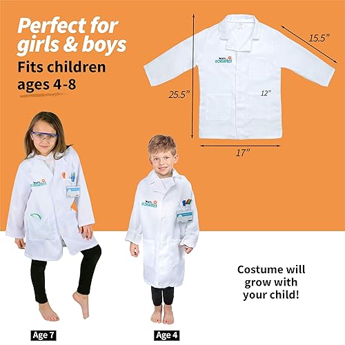 Born Toys Science Kits for Kids w/Kids Lab Coat for Ages 5-8