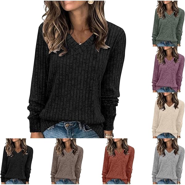 トップス south2 west8 Loose Fit V Neck Sweater South2 West8 (サウスツーウエストエイト) Loose Fit V Neck