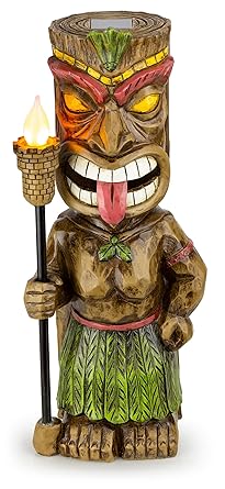 Tiki Solar Garden Light With Flickering Torch Amazon Com