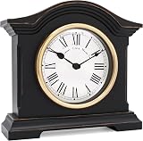 Acctim Falkenburg Mantel Clock Black Roman Dial Quartz Battery view 5