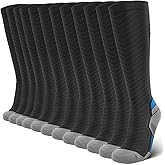 Compression Socks for Men & Women (2/4/6 Pairs) 20-30 mmHg Graduated Compression Knee High for Running, Athletic