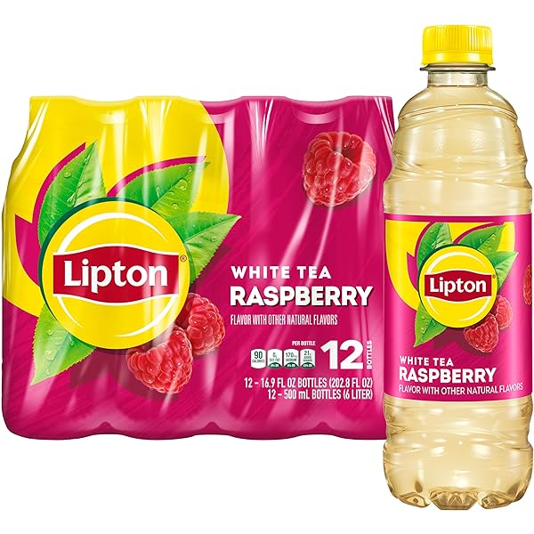 LIPTON RASPBERRY WHITE TEA, 16.9 FL OZ BOTTLES...