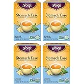Yogi Tea Stomach Ease - 16 Bags per Pack (4 Packs) - Digestive Tea to Help Soothe & Calm the Stomach - Includes Licorice, Fennel, Ginger, Peppermint & More
