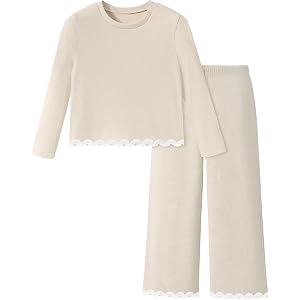 oklady Baby Girl Clothes Long Sleeve Bowknot Top Wide Leg Long Pants Toddler Girl Fall Winter Outfit Cute Kids Clothing Set