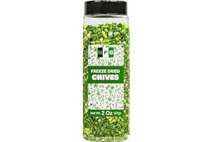 NPG Freeze-Dried Chives 2 Oz, Dehydrated Chopped Chives, Mild Onion Herb for Cooking, Soup, Ramen, Stir Fry & Garnish, Non-GMO, Gluten-Free Seasoning, Long Shelf Life