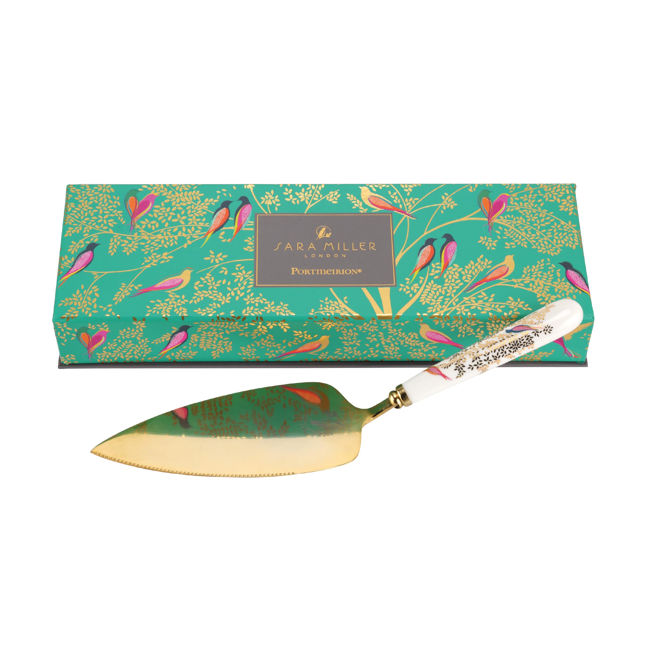 Portmeirion Home & Gifts SMC1104-XG Sara Miller for Portmeirion Chelsea Cake Slice, Ceramic, Multi-Colour, 25cm