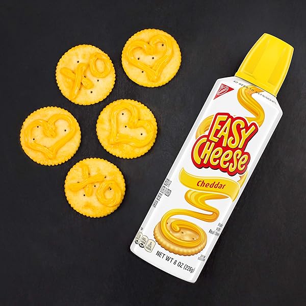 EASY CHEESE CHEDDAR CHEESE SNACK, 8 OZ