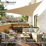 HEYOMART 3x3x3m Sun Shade Sail Triangle UV 98% Water Resistant view 2