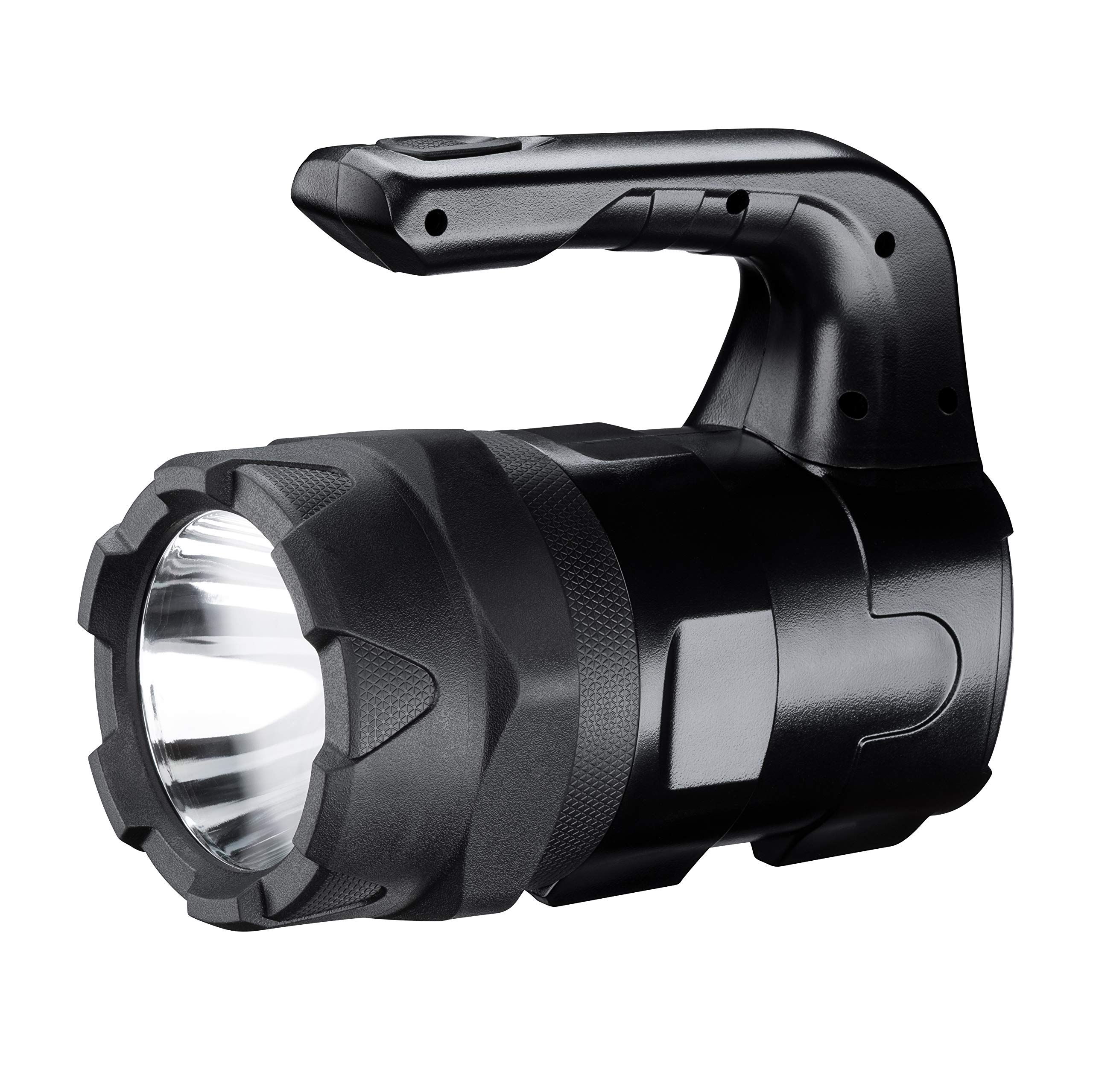 Varta Indestructible BL20 Pro 6 Watt LED Torch/Work Light, incl. 6X AA Longlife Power Batteries, Waterproof and dust-Resistant, absorbs Impact, anodised Aluminium casing, Black