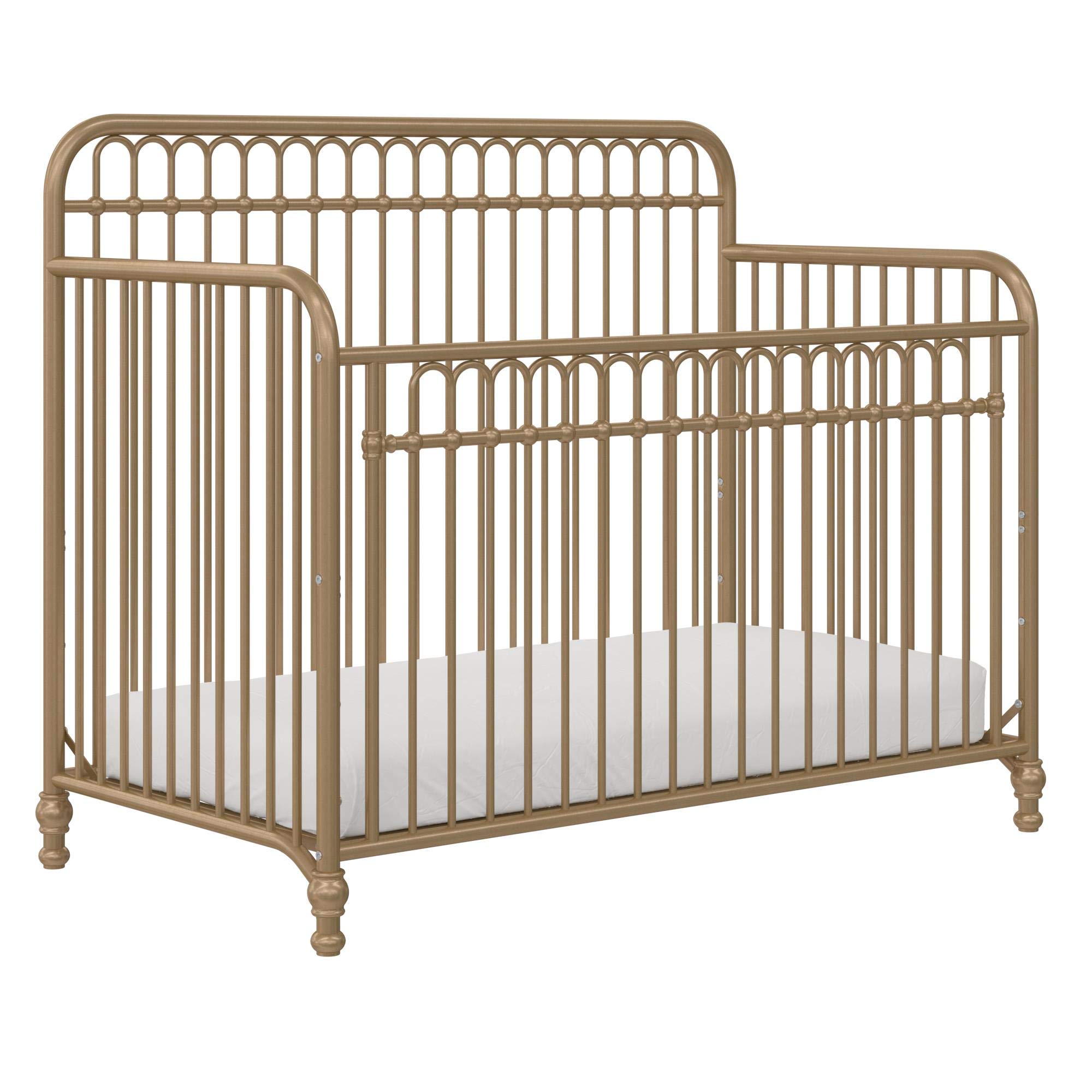 Photo 1 of ****MISSING HARDWARE**** Little Seeds Ivy 3-in-1 Convertible Metal Crib, Gold