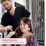 Olivia Garden Fingerbrush Care Iconic Medium Hot Pink Detangling Boar Nylon view 8