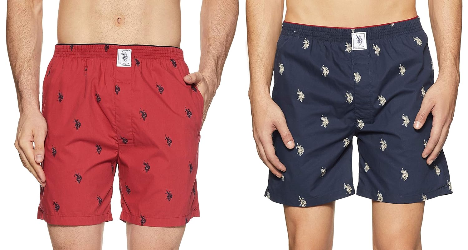 Buy U.S. Polo Assn. Men's Cotton Boxers (8907686196206_I021125P1_Red