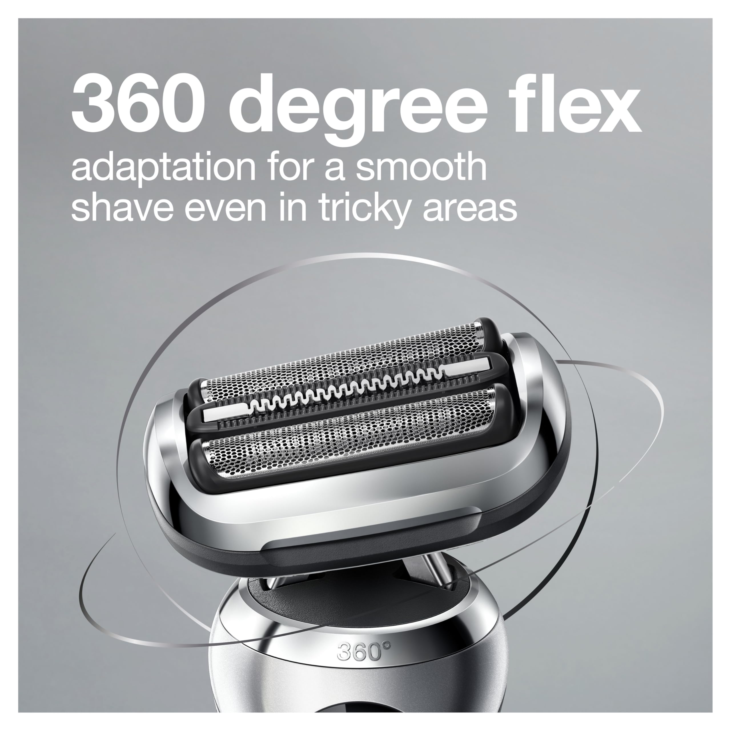 Braun Electric Razor for Men, Series 7 360 Flex Head Foil Shaver with Precision Beard Trimmer, Rechargeable, Wet & Dry and Travel Case, Black, 5 Piece Set