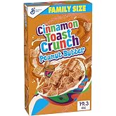 Cinnamon Toast Crunch Peanut Butter Breakfast Cereal, Family Size, 19.3 oz | Cinnadust &amp; Peanut Butter Swirl, 16g Whole Grain, Good Source of Calcium, 12 Vitamins &amp; Minerals