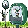 AiGerdinn Soil Test Kit, 4-in-1 Soil Moisture Meter/Light/Fertility/Soil PH Meter for Gardening, No Need Battery Soil Tester for Indoor&Outdoor Garden,Farm,Lawn -GrassGreen