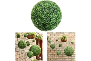 Maritown Topiary Ball Artificial Boxwood Balls 5-7-9-11-14-19-22 Inch Plastic Round Green Moss Balls Decorative Faux Greenery Fake Plants for Home Decor Indoor Outdoors Patio Front Porch