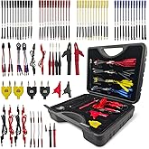 76 PCS Automotive Test Lead Kit, Multimeter Test Leads Set with Back Probes, Alligator Clips, Banana Plug Adapters & Silicone Wires, 1000V/32A Electrical Test Kit for Car Circuit Diagnostics
