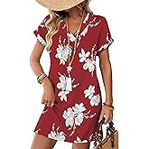 WIHOLL Dresses for Women 2026 Casual Summer Tshirt Dress Wedding Guest Dresses Short Sleeve Fashion Beach Vacation Clothes