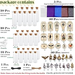 99 Pcs Apothecary Bottles Set with Halloween