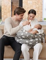 momcozy Nursing Pillow Grey Ergonomic Support Adjustable Waist Strap view 7