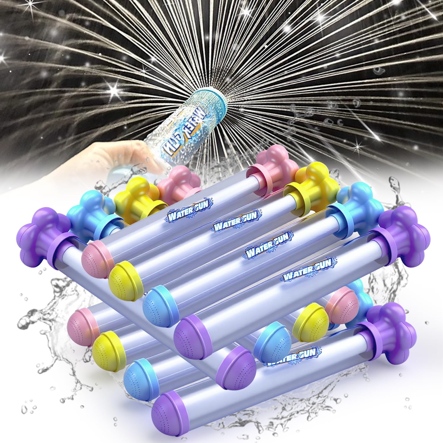 Photo 1 of 12 Pack Water Soaker Bulk, Super Water Blaster Soaker Gun Set Shoot Up to 40 Feet - Adults Outdoor Super Blaster Water Guns for Kids Age 3-4-5-8-12 Swimming Pool Outdoor Toys (12 pcs/Style B)