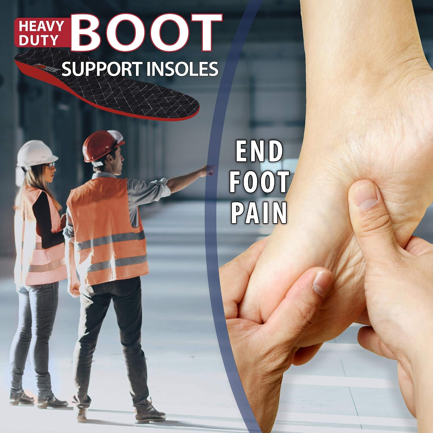 Jobsite Heavy Duty Boot Support Insole - Medium, Multi, US Men 8-10.5, Women 9-11 - Image 4