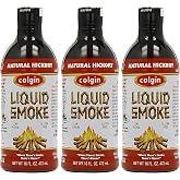 Colgin Authentic Hickory Liquid Smoke (16 oz) for Home Cooks &amp; BBQ Enthusiasts | Liquid Smoke for Cooking | Rich, Sweet Smoky Flavor for Meats, Sauces, &amp; Marinades | Perfect for BBQ &amp; Cooking (3 pack)