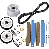 BlueStars 12001541 303373 Dryer Roller Kit, 306508 Drum Bearing Kit, WP6-3700340 Idler Pulley & WP33002535 Drum Belt – Fit for Crosley Jenn-Air Maytag Neptune 3000 Series MDE6000AYW MDE5500AYW