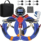 MILADO 4 Way Tire Inflator, Simultaneously Inflate or Deflate 4 Tires | 4 Tire Inflation Deflation System with Digital Pressure Gauge, Tire Inflator Kit for Car SUV ATV, Fits Up to 125" Wheelbase