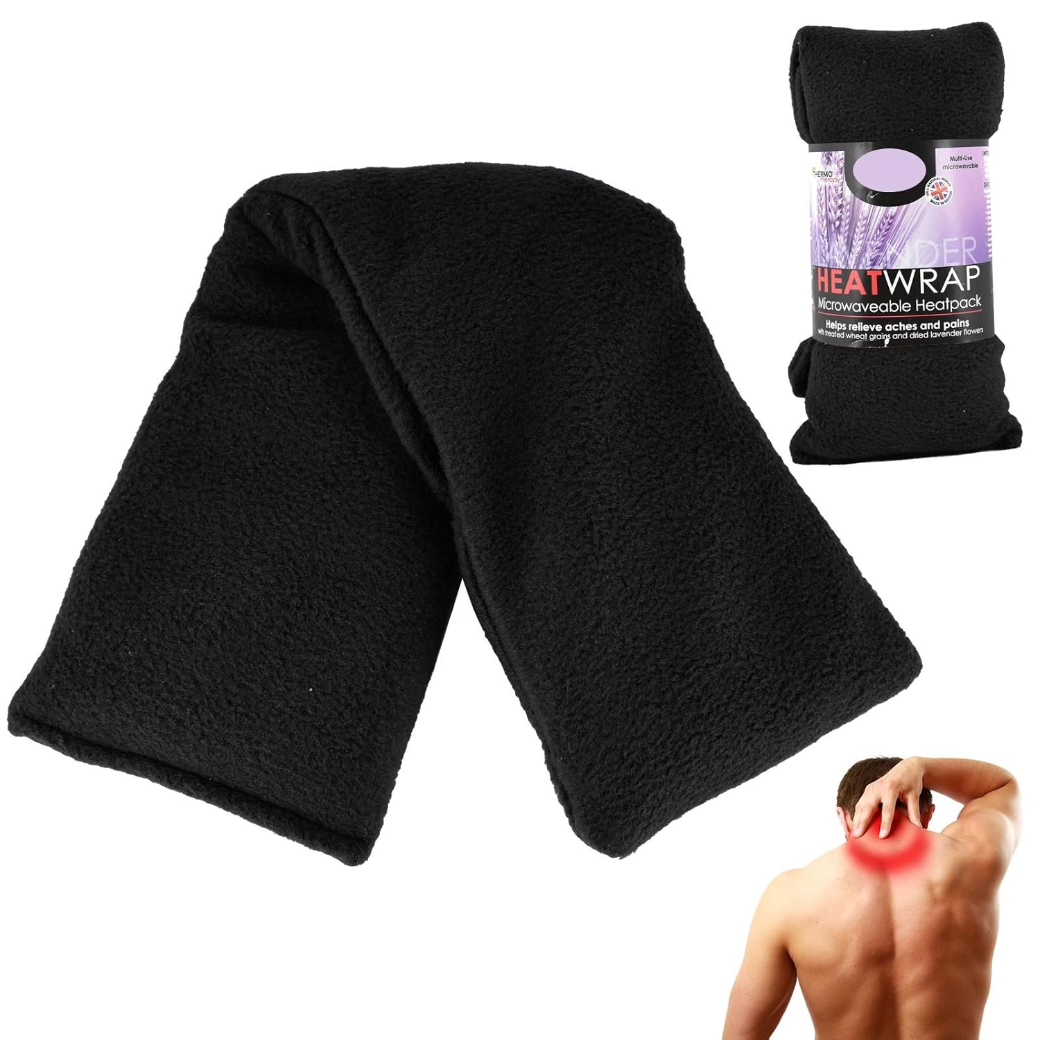 Saco de envoltura térmica de trigo con flores de lavanda con ...