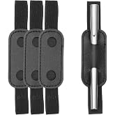 PATIKIL Adjustable Pen Loop Holder for Notebook PU Leather Pen Holder 4Pcs | Pencil Sleeve Elastic Strap Band Designed for Journals Clipboards Notebooks Calendars, Black