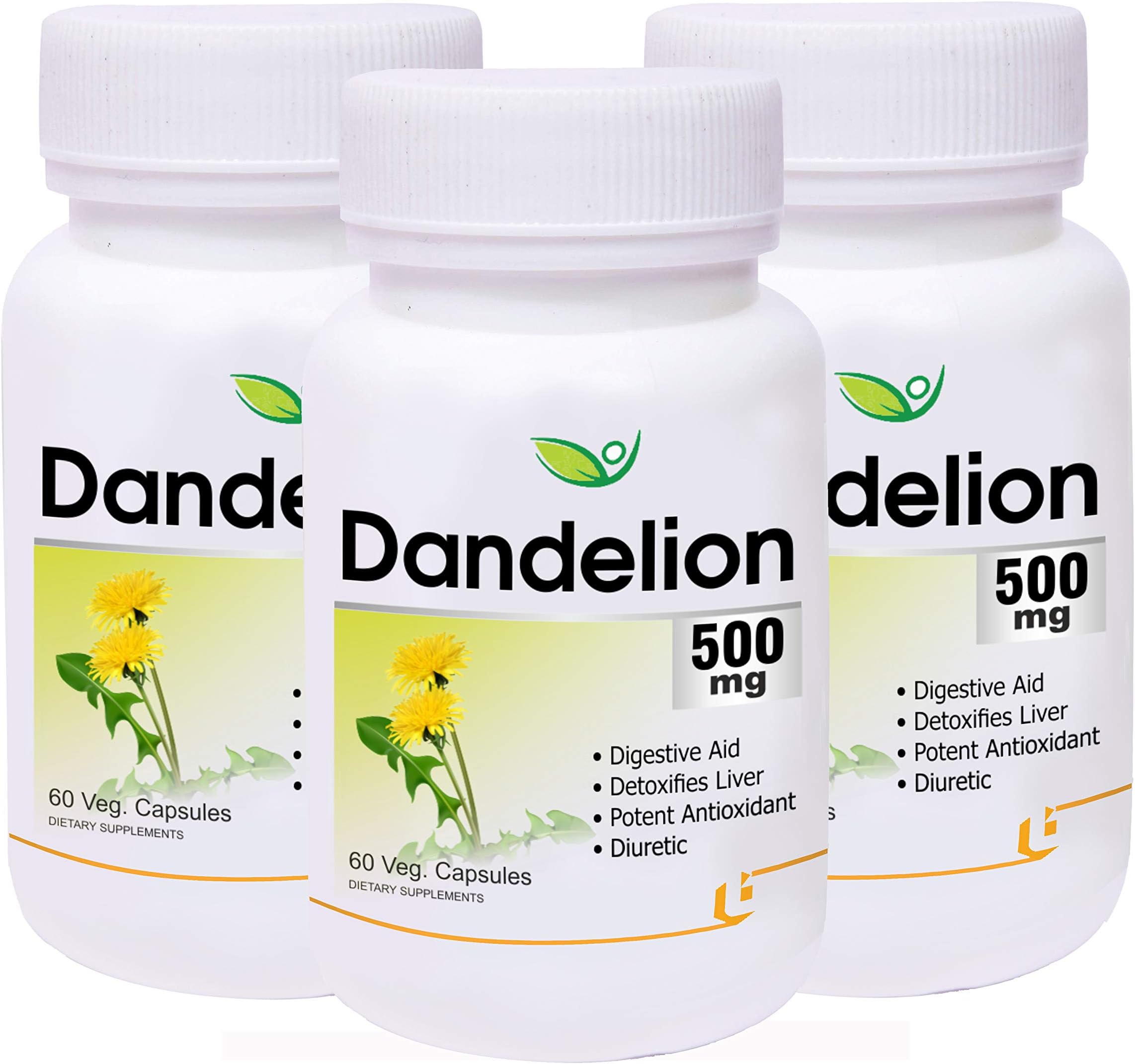 Biotrex Dandelion 500mg - 60 Veg Capsule, Pack of 3
