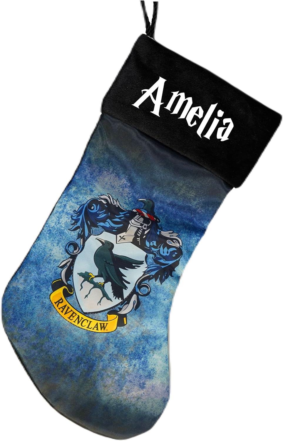 Stockings & Holders - Kurt S. Adler Personalized Officially Licensed Harry Potter Hogwarts School of Witchcraft and Wizardry School House of Ravenclaw Crest Hanging Christmas Stocking - 18 Inches