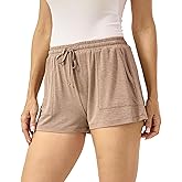 GYS Women's Pajama Bottoms Soft and Comfy Bamboo-derived Viscose Drawstring Pajama Shorts