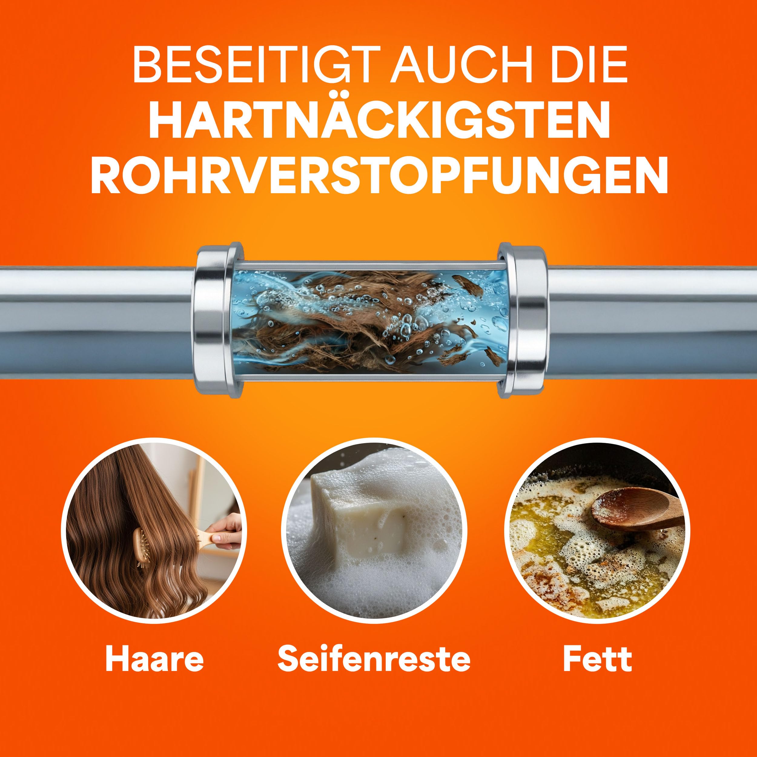 Drano Extra Stark, Abflussreiniger, Rohrreiniger für Küche & Bad, 3er Pack 5