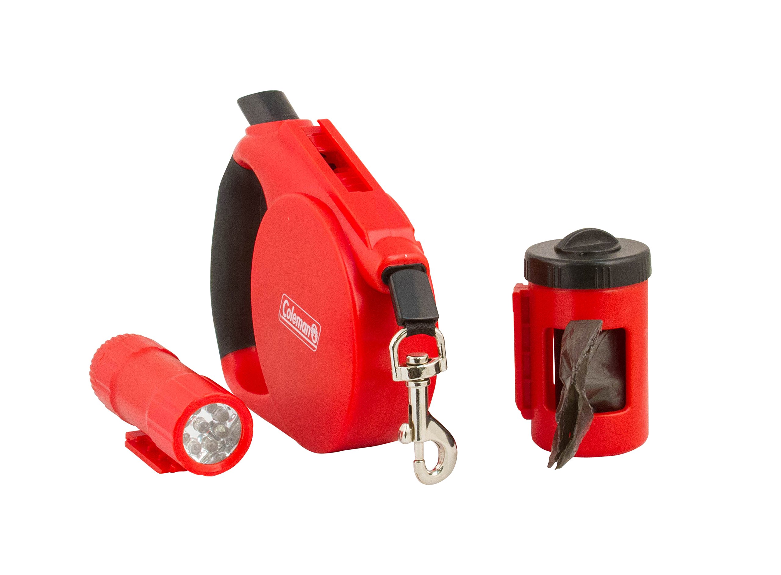 Coleman 3-in-1 Pet Retractable Leash, Red