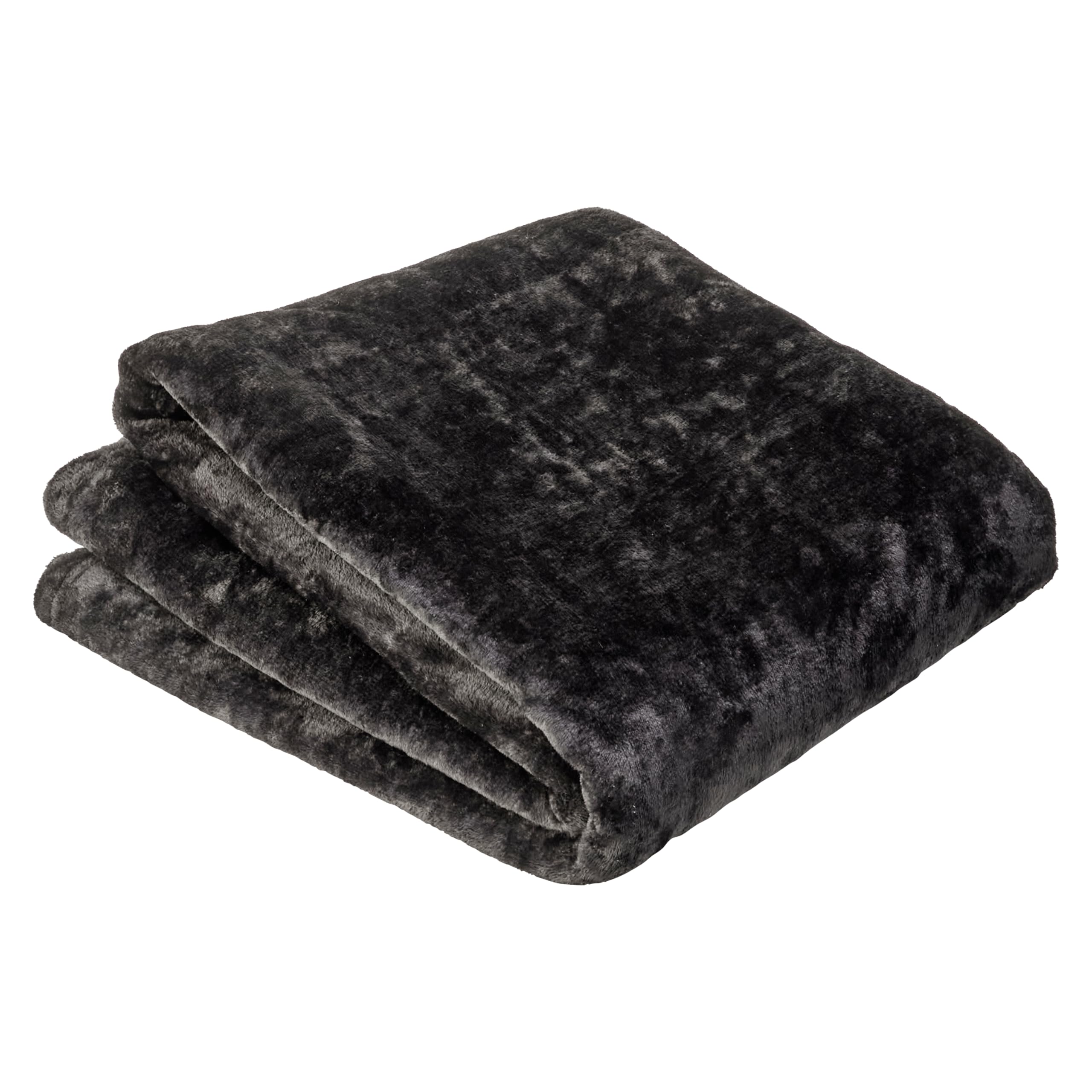 Olivia Rocco Flannel Fleece Throw Blanket Super Soft Warm Fluffy for Bed Sofa Couch Chair Lightweight and Cozy Solid Design, 150 x 200 cm Black — image 1