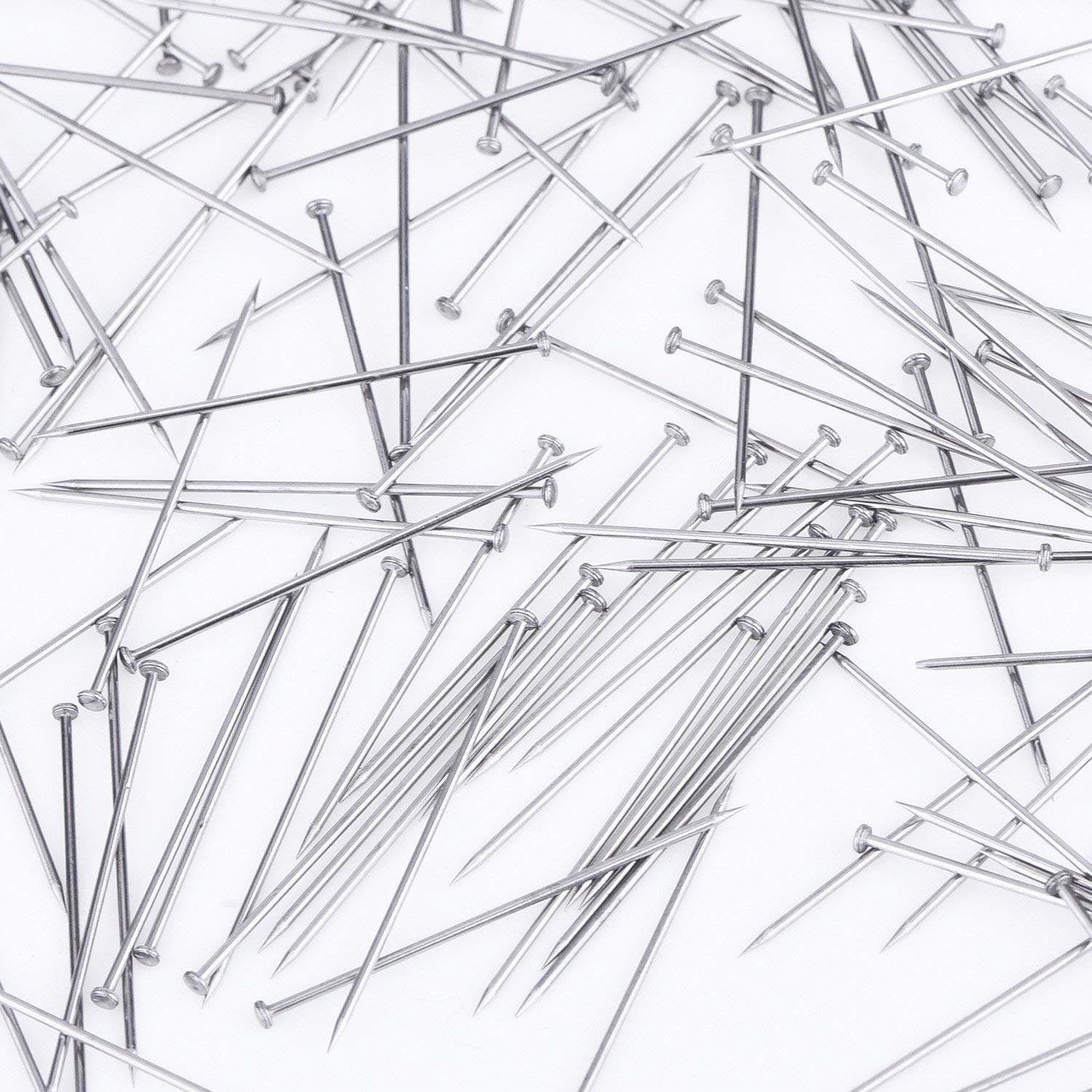 Shappy 3200 Pieces 1 1/16 Inch Head Pins Bouquet Pins Diamond Head Pins for Craft 1 1/16 Inch Fine Satin Pin Dressmaker Pins for Jewelry Making, Sewing and Craft, Stainless Steel