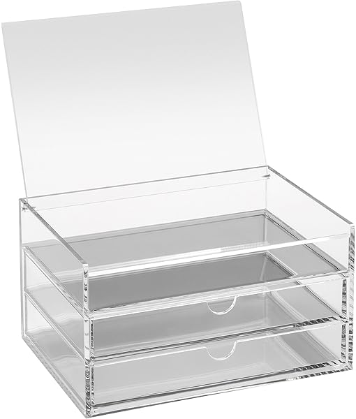 Osco Acrylic 3 Drawer Chest With Flip Up Lid Amazon Co Uk Office