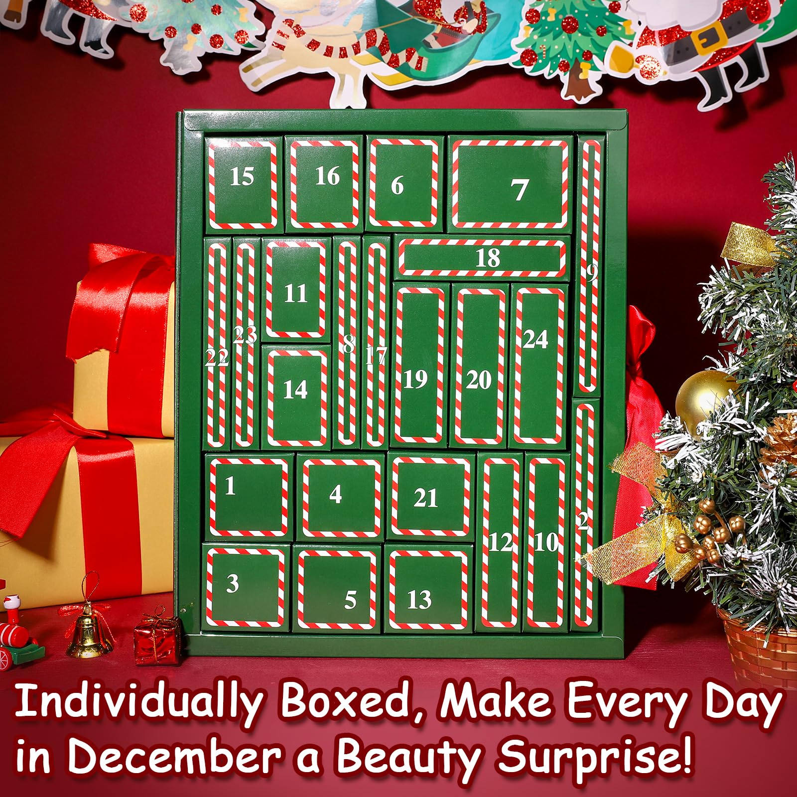 UCANBE Makeup Advent Calendar 2025 for Women Teens Girls, 24 Piece Christmas Holiday Gift Sets, Beauty & Cosmetic Surprises Countdown